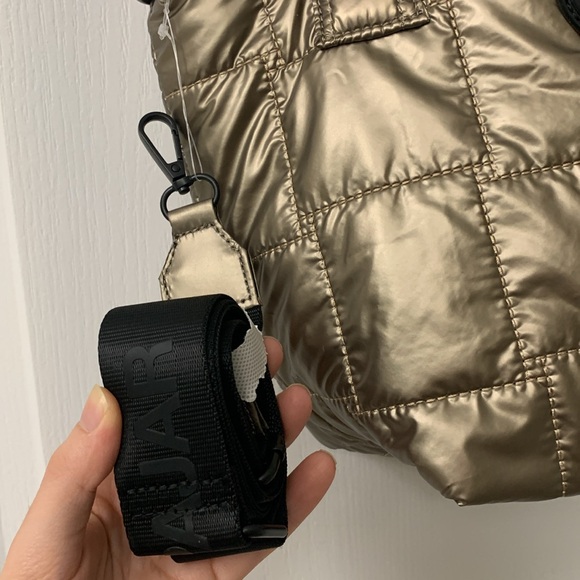 Gold / Bronze Quilted Puffer Small Handbag / Crossbody Bag - Picture 8 of 15